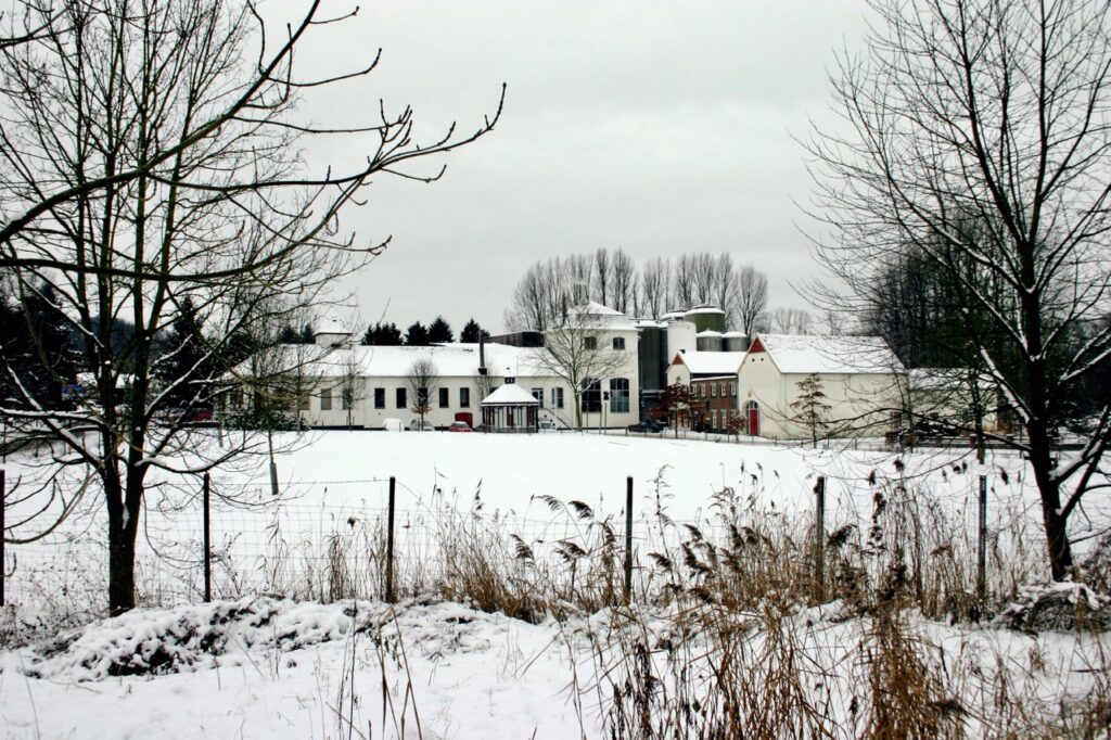 Alfa brouwerij in de sneeuw